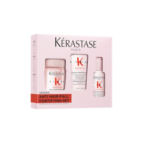 Kérastase, Genesis, Pflegeroutine mit Shampoo, Haarspülung & Hitzeschutzspray, Probierset für feines und brüchiges Haar, Gegen Haarverlust und Haarbruch