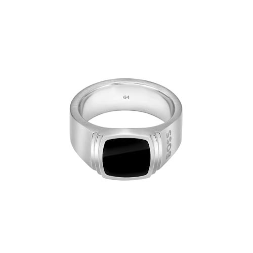 BOSS Jewelry ring für Herren Kollektion ODELL in Edelstahl Mit Schwarzem Onyx