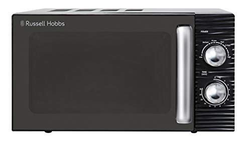 Russell Hobbs RHM1731B Inspire Solo Mikrowelle, 17 Liter, 700W, Schwarz, mit 5 Leistungsstufen, Timer, Auftaufunktion, Leicht zu Reinigen