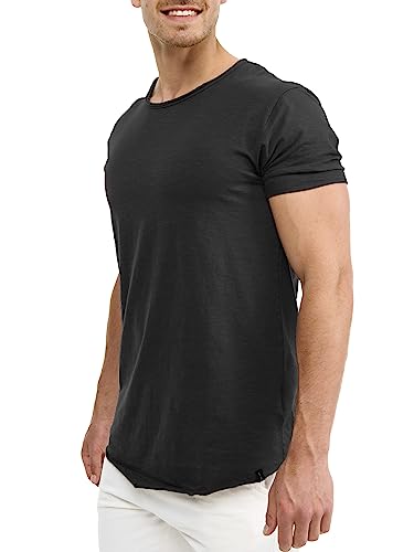 Indicode Herren Willbur Tee T-Shirt mit Rundhals-Ausschnitt | Herrenshirt Sommershirt Raven, L