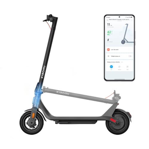 Xiaomi Electric Scooter 4 Lite 2nd Gen (DE) Faltbarer E-Scooter mit Straßenzulassung (bis zu 25km Reichweite & 15% Steigung, Dual-Bremssystem, 10