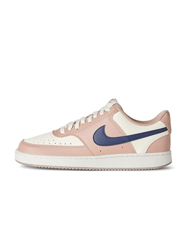 Nike Damen Court Vision Low Next Nature Sneaker, Particle Pink Pale Ivory Metallic Gold Midnight Navy, 40 EU