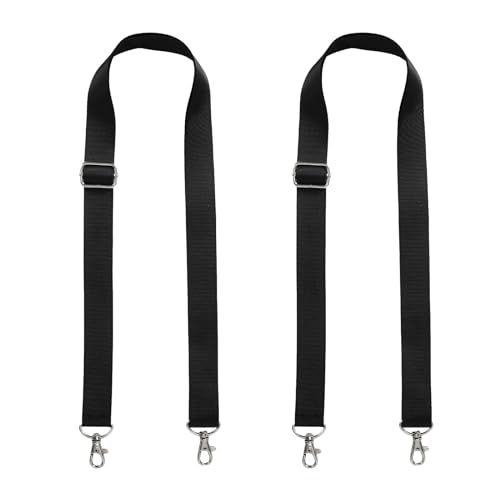 2 Stück Pferdedecken Beingurte, 68-125cm Verstellbar Nylon Pferdedecken Gurte Ersatz mit Metall-Drehklammern, Bauch Gurt für Pferdedecken Zubehör für Pferdeausrüstung, Schwarz