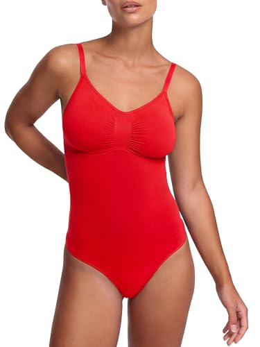 creamy fabrics Damen Figurformender Shapewear Bodysuit mit Slip-Rückenteil – Starke Kompression für Bauch & Taille – Nahtloser Body mit Po-Lifting & Verstellbaren Trägern