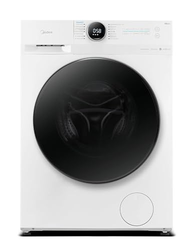 Midea MF200D86WB-14DAS Waschtrokner, 8&6kg Waschen&Trocknen, Inverter Mortor, Auffrischen, 60 Min. Waschen & Trocknen, Steam Care, Turbo, 48 cm tief, APP-Steuerung, AquaStop