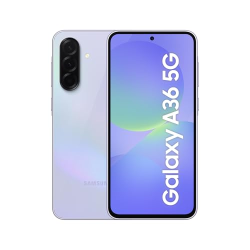 Samsung Galaxy A36 5G AI Smartphone ohne Vertrag, Simlockfreies AI Handy mit Android, 6 GB RAM, 128 GB Speicher, 50-MP-Kamera, Awesome Lavender, 2,5 Jahre Herstellergarantie [Exklusiv auf Amazon]