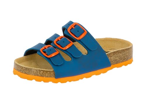 Lico Unisex Kinder BIOLINE KIDS Pantoletten, Marine/ Orange, 34 EU