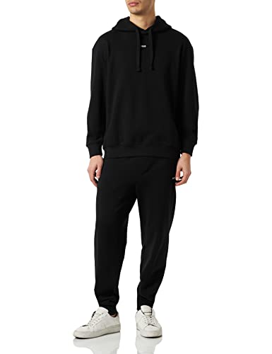 HUGO Herren Tracksuit DapoDayote Zweiteiliges Trainingsanzug-Set aus Baumwoll-Terry mit Logo-Print Schwarz001 XL