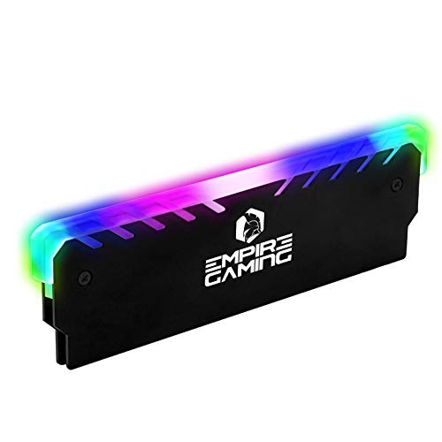 EMPIRE GAMING-Guardian M201- Gamer Kühlkörper für RAM-Speicher–Adressierbarer RGB-SYNC-DDR DDR3 DDR4-Aluminium Kühler für Speicher–DIY Overclocking für PC Gamers - Intel und AMD