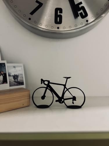 Generisch Rennrad Line Art Figur | Minimalistisch | Deko und Geschenkidee | Aufstellen (Schwarz (Prime Versand))