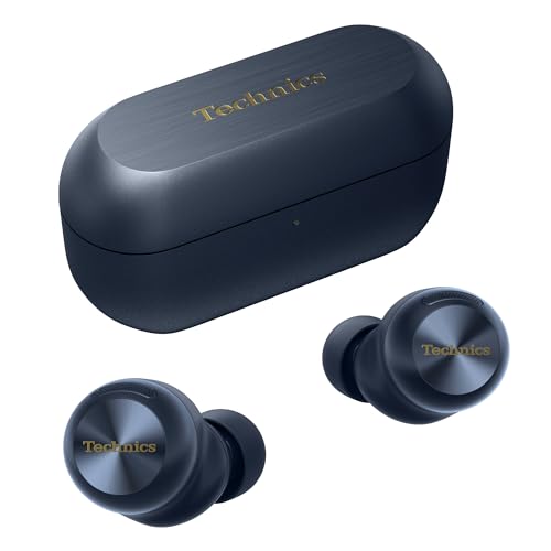 Technics EAH-AZ100E-A Kabellose Kopfhörer mit Geräuschunterdrückung, Bequeme In-Ear-Kopfhörer, Multipoint-Bluetooth, Voice Focus AI, Mitternachtsblau