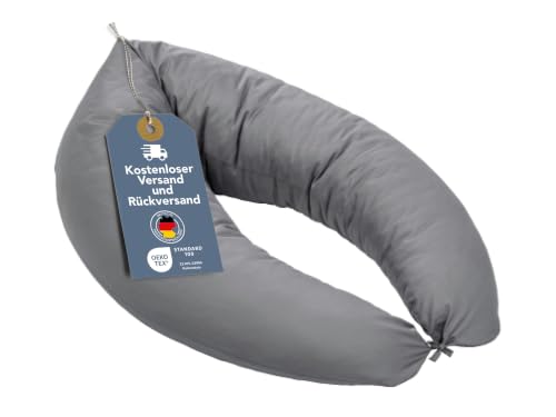XDREAM Stillkissen XXL 40 x 190 cm | Schwangerschaftskissen, Lagerungskissen, Seitenschläferkissen | 100% Mikrofaser | 60 Grad waschbar | Bändern zum Knoten | Öko-TEX® | 190 x 40 cm