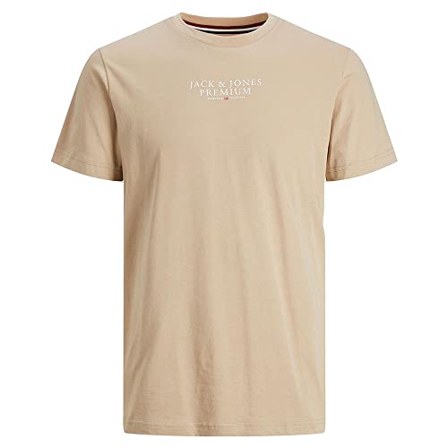 JACK & JONES Male T-Shirt Logo Rundhals T-Shirt,Sand,L