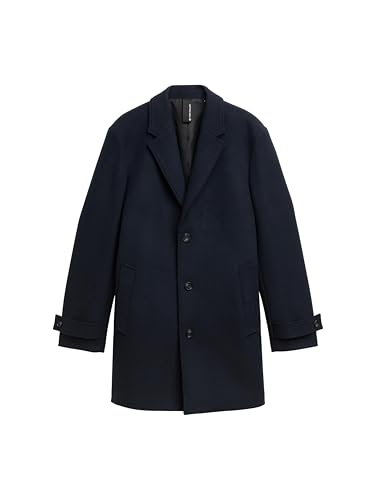 Tom Tailor Herren 1046987 Wollmantel Mit Reverskragen, 10668 - Sky Captain Blue, M EU