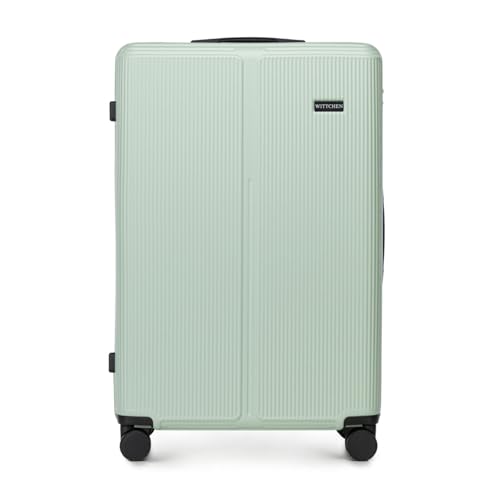 WITTCHEN Stripes Line Großer Koffer 76,5 x 50 x 29 cm (XL) | Hartschalen-Trolley ABS 96 l, 4 Rollen 360° | Koffer groß für Lufthansa/Eurowings/Ryanair, zahlenschloss, teleskopgriff | Farbe: Mintgrün