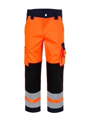 Generisch CraftGear Warnschutz Arbeitshose Herren - Hochsichtbare Warnhose Herren Verstärkt Mit Cordura Reflektierend mit Cargo-Taschen für Handwerk BAU und Industrie Größe 46