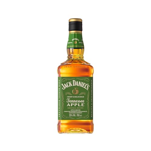 Jack Daniel's Tennessee Apple - Tennessee Whiskey - Ein Mix aus knackigen Äpfeln und süßen Karamell-Noten - 0.7L/ 35% Vol.
