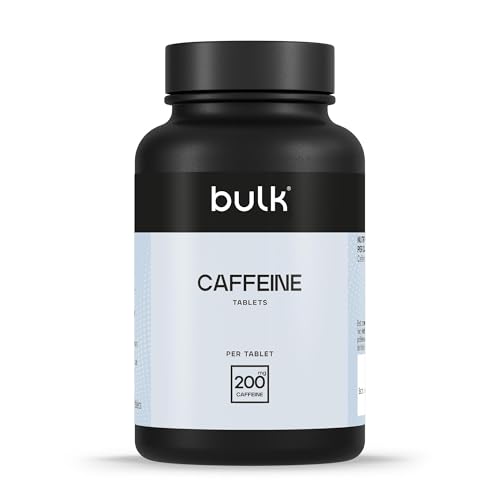 Bulk Koffeintabletten, Pre Workout Booster, 200 mg, 250 Tabletten, Verpackung Kann Variieren