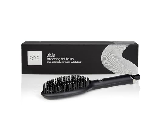 ghd Glide Glättbürste in Schwarz - Für glatte, glänzende & frizz-freie Ergebnisse - Thermische Haarbürste für alle Haartypen