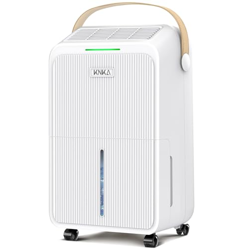 KNKA Luftentfeuchter, 16 L/T, Energiesparender Entfeuchter, Leiser Raumentfeuchter, 3,3 L Wassertank, Schlafmodus, LED-Feuchtigkeitsanzeige in Echtzeit, 100 m³ (35 m²), für Waschküche, Wohnung, Keller