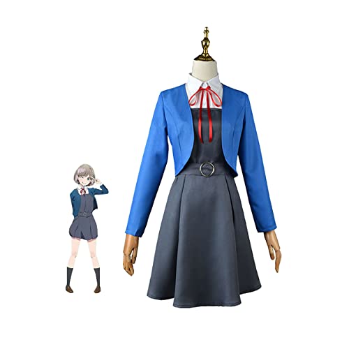 Tang Keke Cosplay Kostüm Schuluniform Jacke Hemd Kleid Komplettset,Blue-S