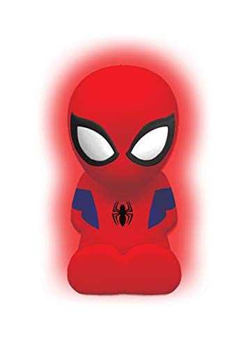 Lexibook Spider-Man LED-Nachtlicht für Kinder, Farbwechsel, Weiches Licht, Batterien, Blau/Rot, NLJ01SP
