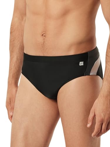 Schiesser Herren Slip Badehose, Schwarz, XL EU
