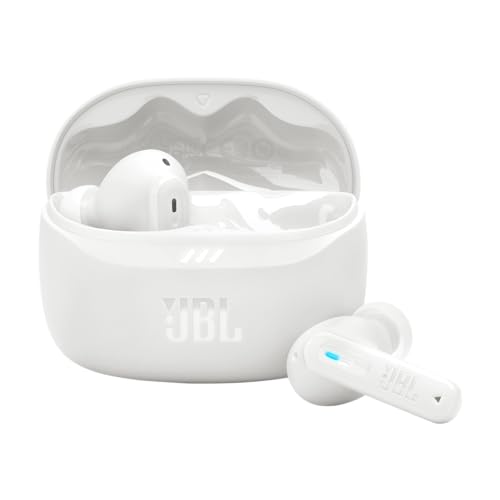 JBL Tune Beam 2, Kabellose Bluetooth-In-Ear-Kopfhörer mit Noise-Cancelling, 48 h Wiedergabezeit, IP54 wasser - und staubgeschützt, Multipoint-Verbindung, ergonomisches Design, Weiß