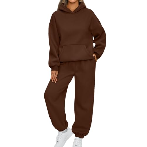 Damen Zweiteiler Hosenanzug 2 Teiler Set Strickanzug Langarm Gerippt Top Und Hose Loungewear Set Mit Schlitz Zweiteiler Outfit Freizeitanzug Casual Jogginganzug