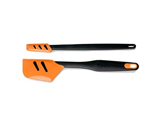 TUPPERWARE Griffbereit Top-Schaber schwarz-orange D167 + Kleiner Top-Schaber D78