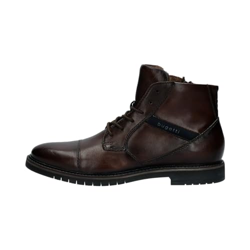 bugatti Herren Schnürstiefel, Männer Stiefel,uebergangsschuhe,schnürboots,halbstiefel,schnürung,Boots,Winterschuhe,mittelbraun (6400),44 EU / 9 UK
