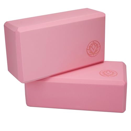 Yoga Block 2er Set VonBueren | 22 x 12 x 7,5 cm je Yogablock | Yogablöcke für Damen und Herren aus EVA | Klötze für Pilates