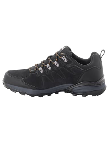 Jack Wolfskin Herren Refugio Texapore Low M Walking-Schuhe, Phantom / Burly Yellow Xt, 43 EU