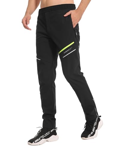 INBIKE Fahrradhose Herren Lange Sommer Atmungsaktive Radhose Radlerhose Laufhose für Fahrrad Sports Outdoor Joggen Wandern Schwarz L