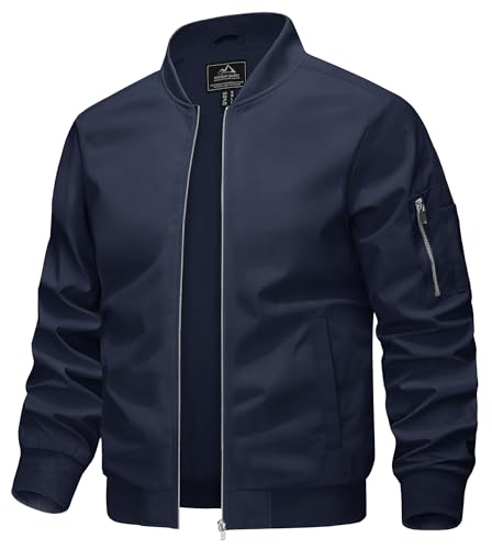 KEFITEVD Leichte Bomberjacke Herren Pilotenjacke Männer Blouson Herbstjacke