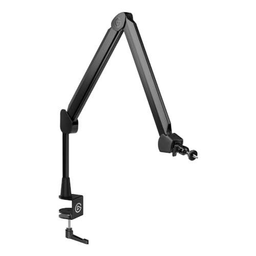 Elgato Wave Mic Arm - Streaming Boom Arm mit Kabelkanälen für einen sauberen Arbeitsplatz, Tischklemme, ¼