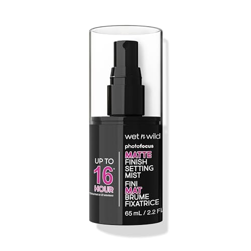 Wet n Wild Photo Focus Matte Finish Setting Mist, Makeup Setting Spray, Angereichert mit Vitamin B5 und E, Leichte Formel, 24h Langanhaltendes Setting Spray
