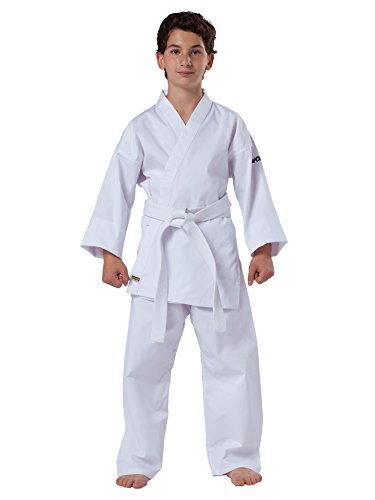 Kwon Unisex Kinder Kampfsportanzug Karate Basic Anzug, Weiß, 100 EU