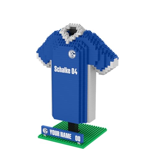 FOCO Offizielles Lizenzprodukt Personalisiertes Fußball-3D-BRXLZ-Schreibtisch-Trikot (FC Schalke 04 (797-teilig))