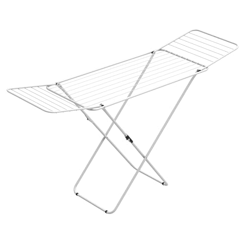 Rörets Wäscheständer Tony – verriegelbare Flügel – Sicherheitssperre – 50x181x92 cm – 18 m Trockenfläche - Design und Qualität von Schwedens stärkster Trockenständermarke (White)