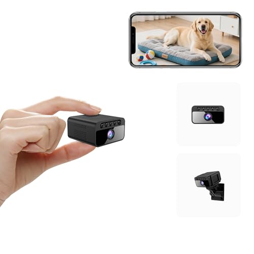 AOBOCAM Mini Kamera, WLAN 4K mit Cloud-Speicher - 150° Weitwinkel HD Überwachungskamera Innen- Drahtlose Sicherheitskamera mit Intelligente Bewegungserkennung/Nachtsicht/Energieeffiziente Akku (W06)