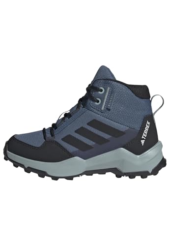 adidas Unisex Kinder Terrex AX4R MID RAIN.RDY Hiking Shoes, Wonder Steel/core Black/Magic Grey, 34 EU