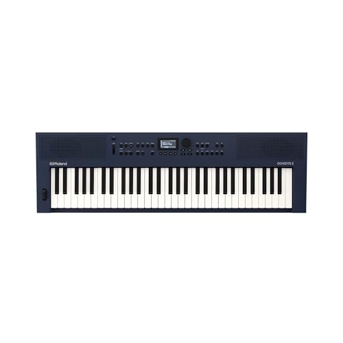 Roland GO:KEYS 3 Music Creation Keyboard | 61 Tasten | ZEN-Core Engine mit über 1000 internen Sounds | Integrierte Stereolautsprecher | Bluetooth Audio/MIDI für Musikstreaming – Midnight Blue
