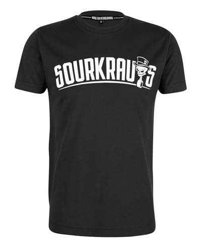 SOURKRAUTS T-Shirt SK I in Schwarz in Größe XL I Herren Tshirt aus hochwertiger Baumwolle I modernes Männer Tuning Kurzarm Shirt