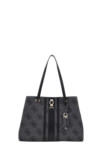 GUESS Schultertasche Erenia Tote Bag Coal Logo dunkelgrau