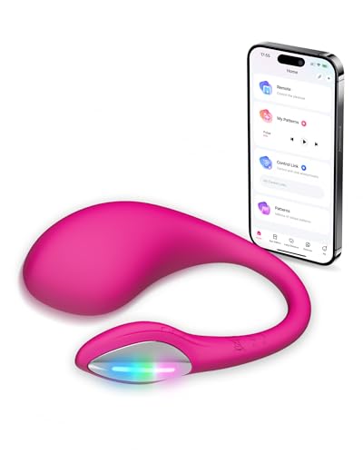 LOVENSE Lush 4.0 G-Punkt Vibrator für Paare, Tragbarer Vibrator mit APP-Fernsteuerung & LED-Licht, Sexspielzeug für die Frau, Wasserdicht IPX7 Leise Vibro ei für Sie, Rosa