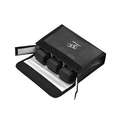 ZWLLKJGS Mavic 3 Pro Lipo Akku Sicherheitstasche Feuerfeste explosionsgeschützte Batterien Aufbewahrungsschutztasche für DJI Air 3 / Mavic 3 / Mavic 3 Classic/Mavic 3 Cine (für 3 Batterien)