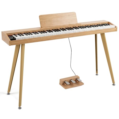 COSTWAY 88 Tasten Digitalpiano, E-Piano mit Ständer halbgewichtete Tastatur