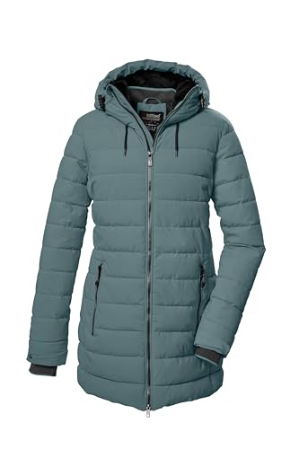 killtec Damen Steppparka/Parka mit Kapuze KOW 55 WMN QLTD PRK, blaugrau, 40, 41809-000