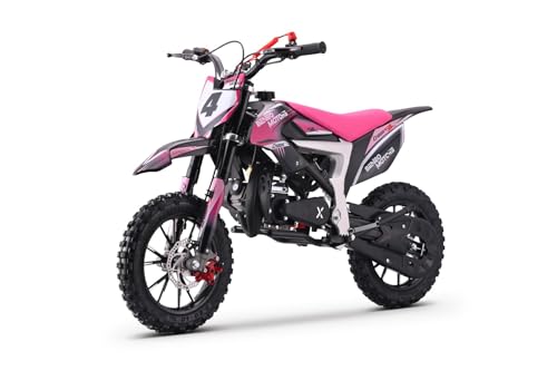 Motocross für junge Fahrer Beneo Motors CROSS SX Rosa - 50cc Dirtbike Dirt Bike CrossBike DirtBike pocket 50cc Pitbike PocketBike Motocross Motorrad Motorbike